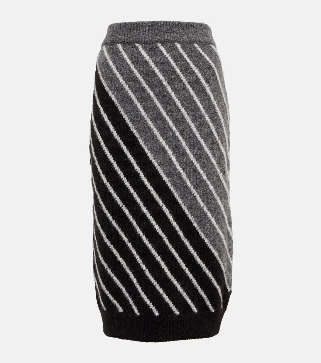 Stella McCartney - Alpaca wool-blend striped midi skirt