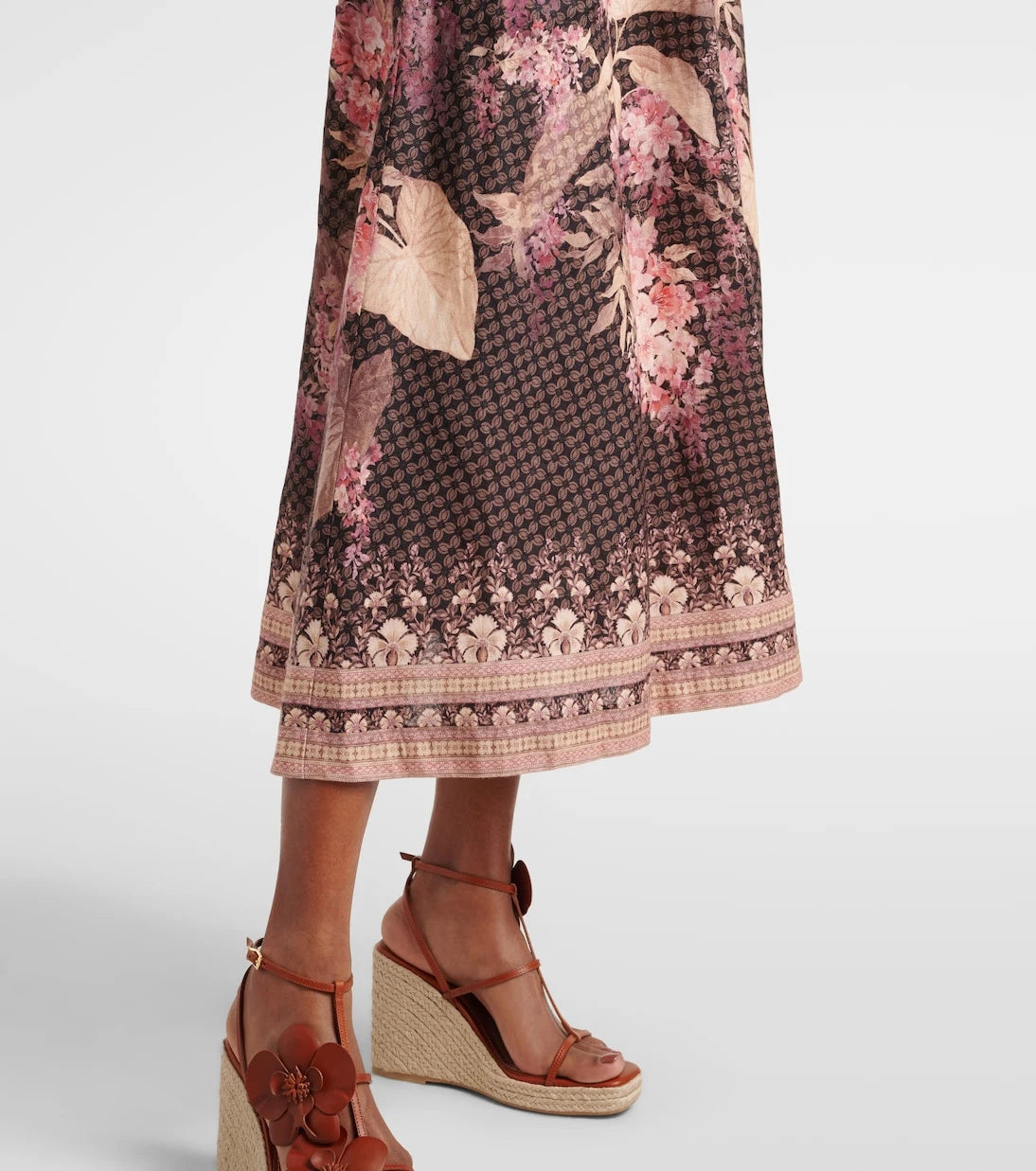 Zimmermann - Illuminate floral linen midi dress