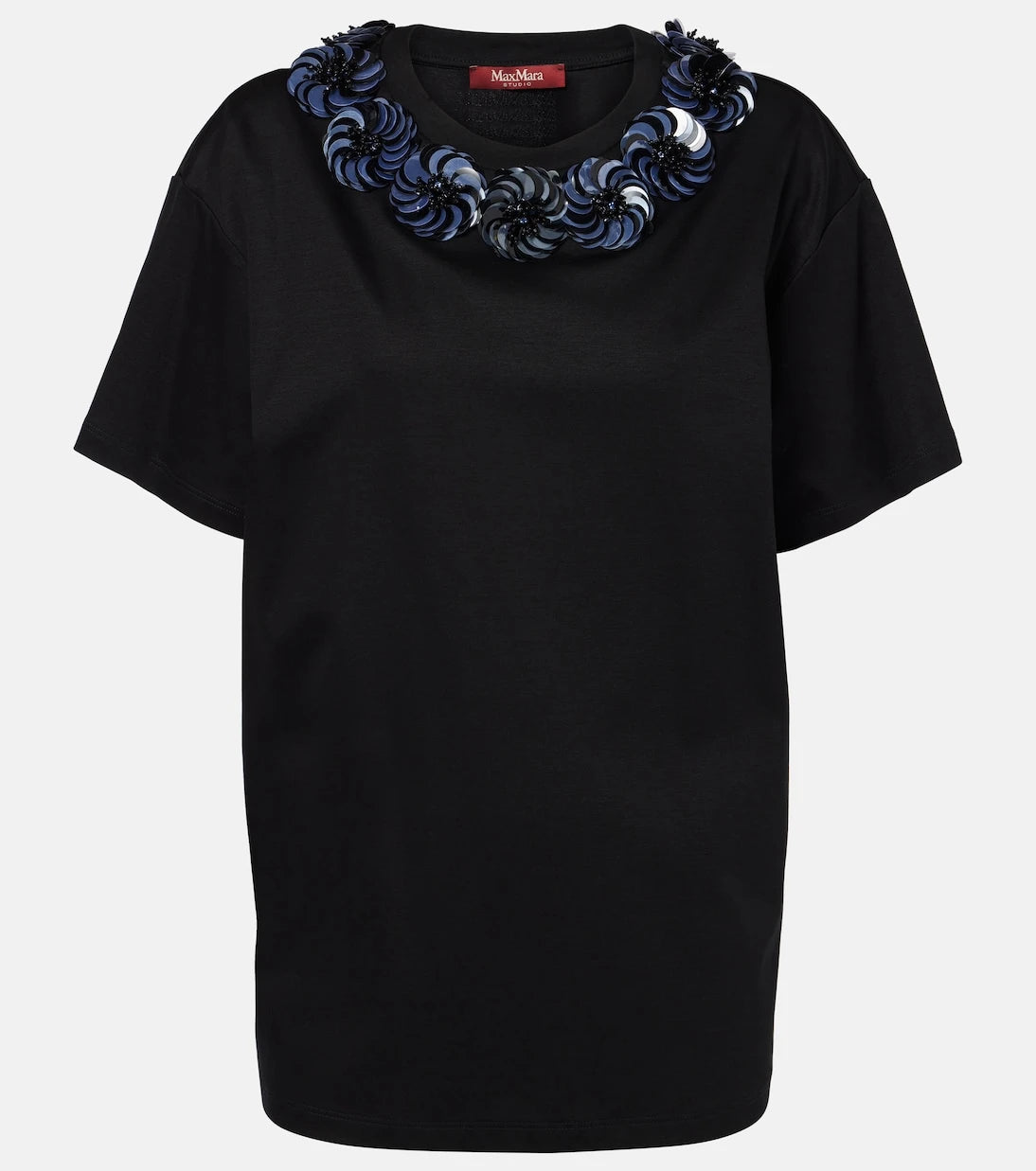 Max Mara - Gennaio embellished jersey top