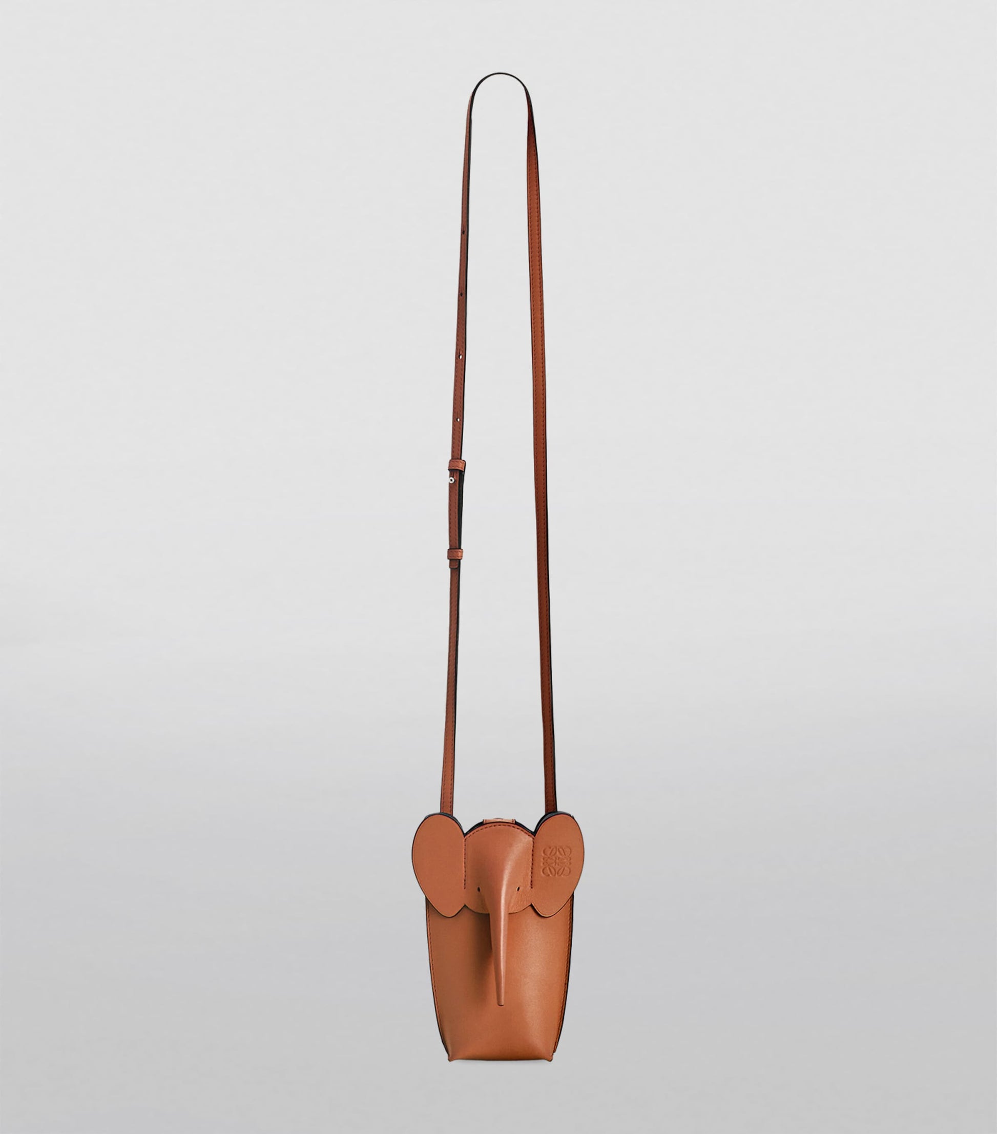LOEWE Brown Leather Elephant Pocket Bag