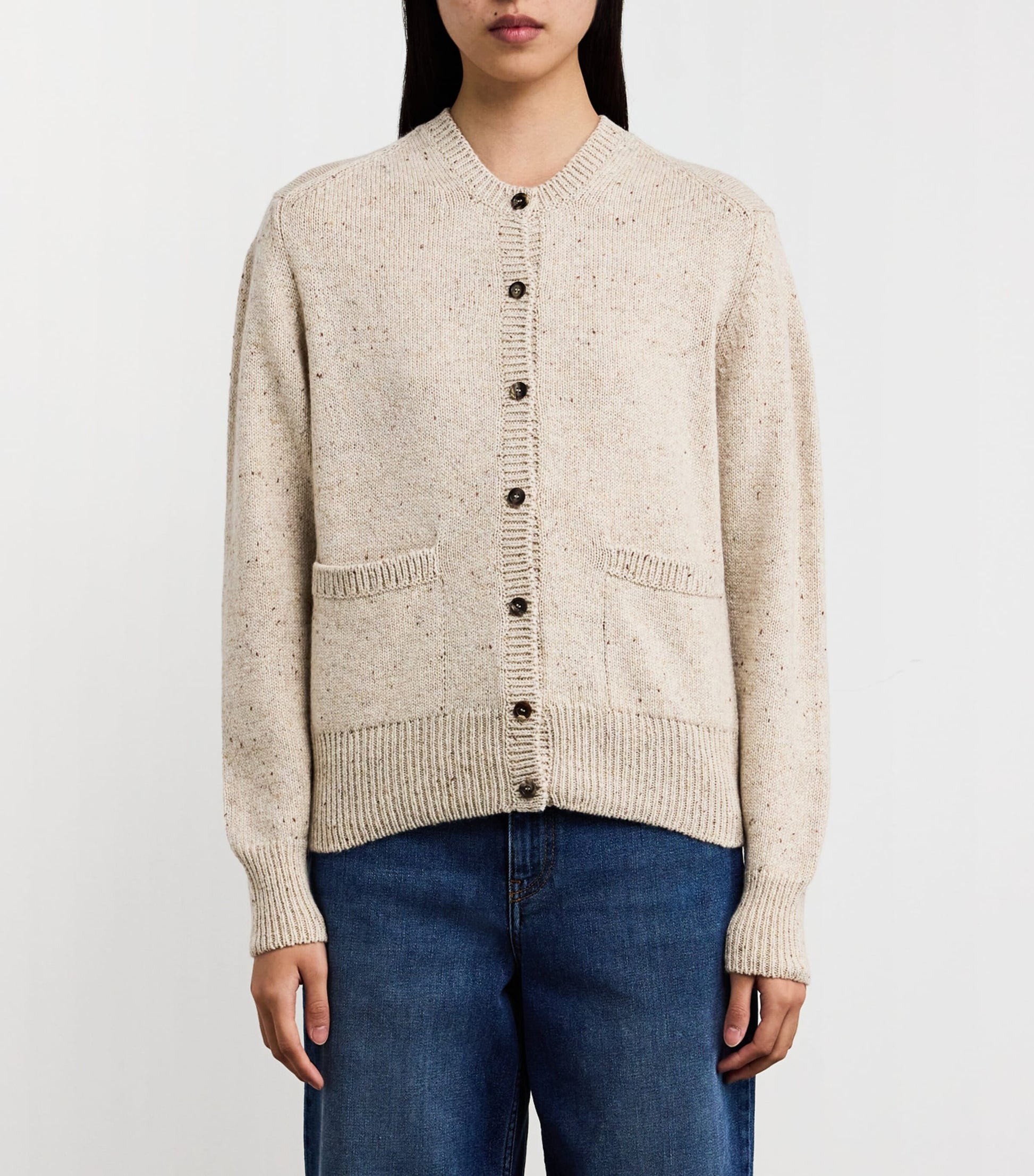Donegal Cashmere Cardigan 006334 CREAM DN DNGL