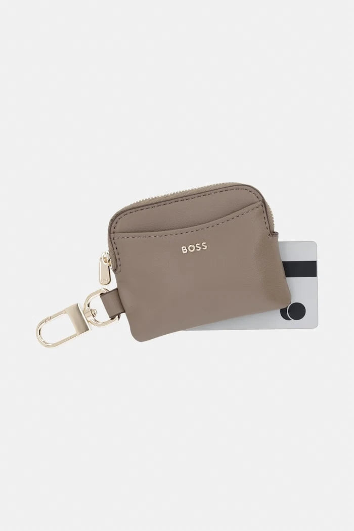 BOSS kadın suni deri portföy Sandy Zip Cardholder