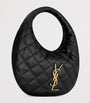 Saint Laurent Black Icarino Quilted Top-Handle Bag