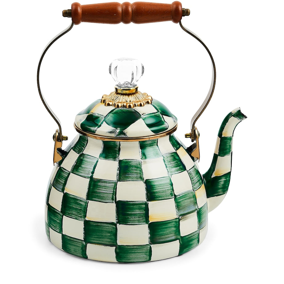 Emerald Check 2-Quart Tea Kettle