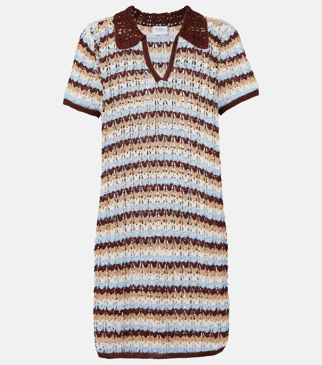 Anna Kosturova - Crochet cotton polo dress