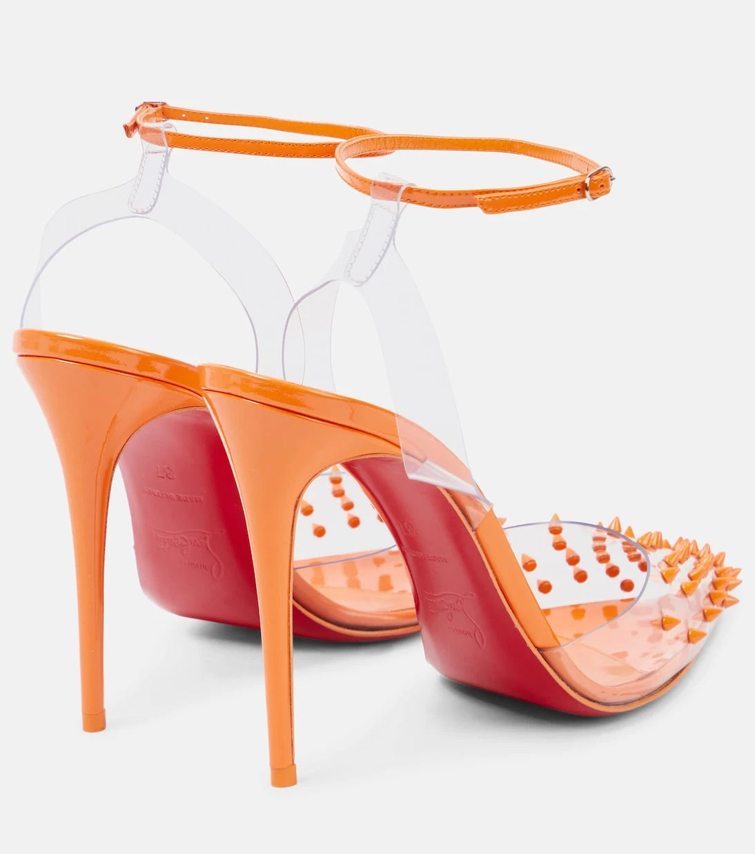 Christian Louboutin - حذاء Spikoo 100 من البولي فينيل كلوريد والجلد بكعب عالٍ