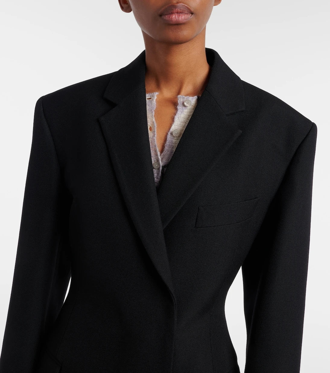Acne Studios - Double-breasted peplum wool coat