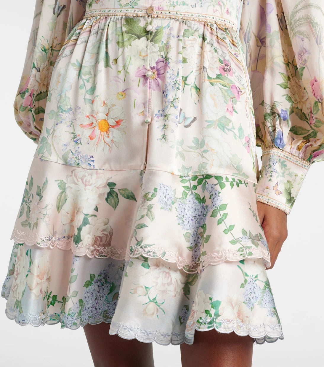 Camilla - Crystal-embellished silk minidress