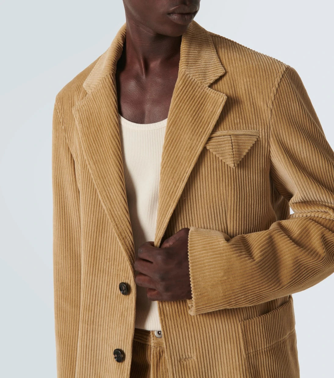 Bottega Veneta - جاكيت قطني من قماش الكوردروي