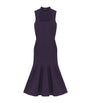 McQueen Purple Fringe-Detail Midi Dress