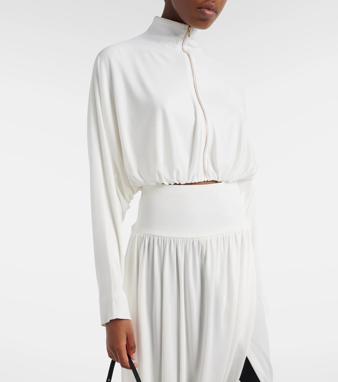 Alaïa - Draped mockneck jersey jacket