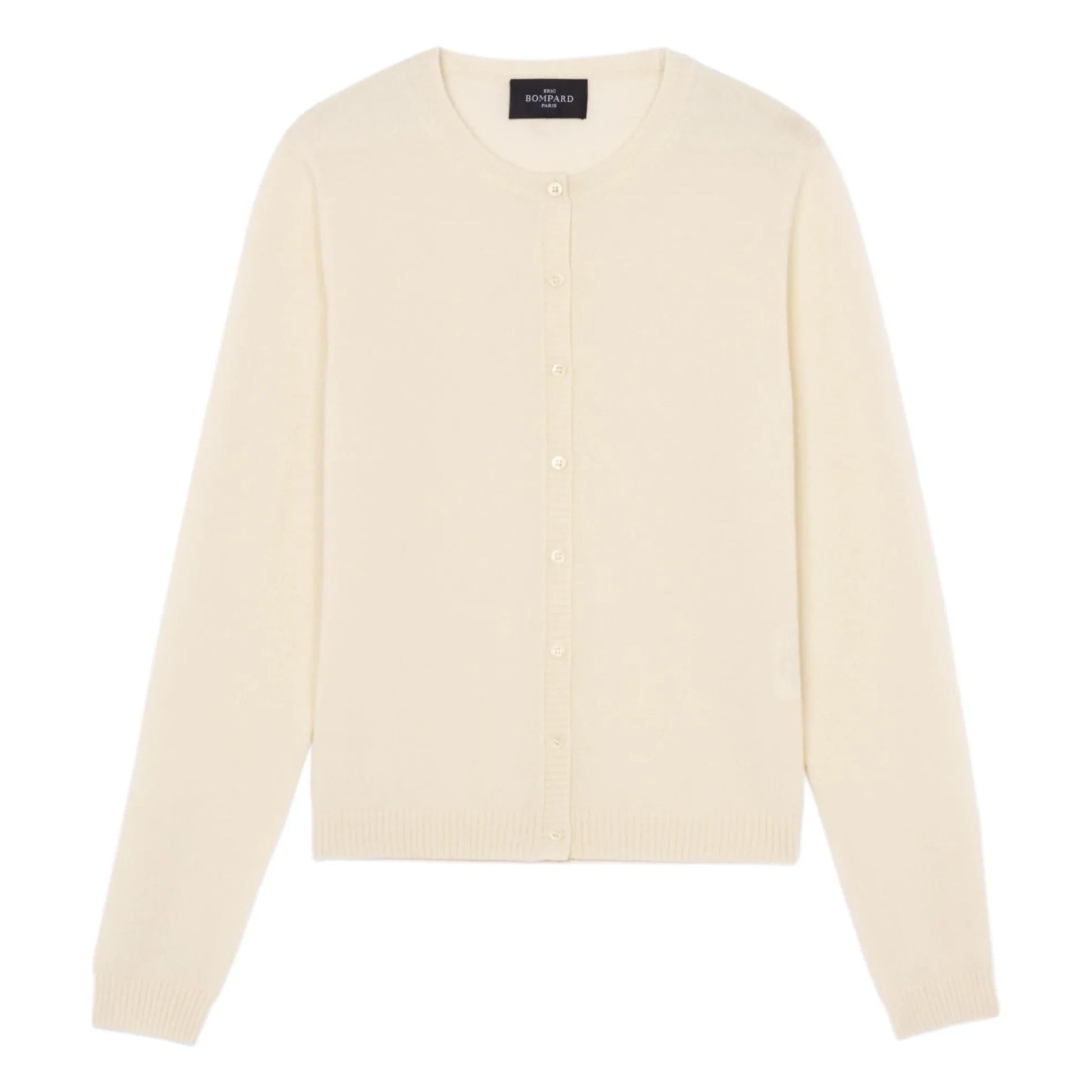 Bompard - Cashmere Buttoned Sleeve Cardigan | Cream