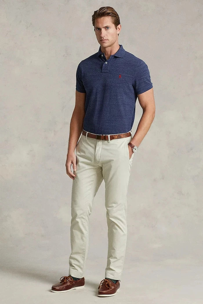 Памучна тениска с яка Polo Ralph Lauren