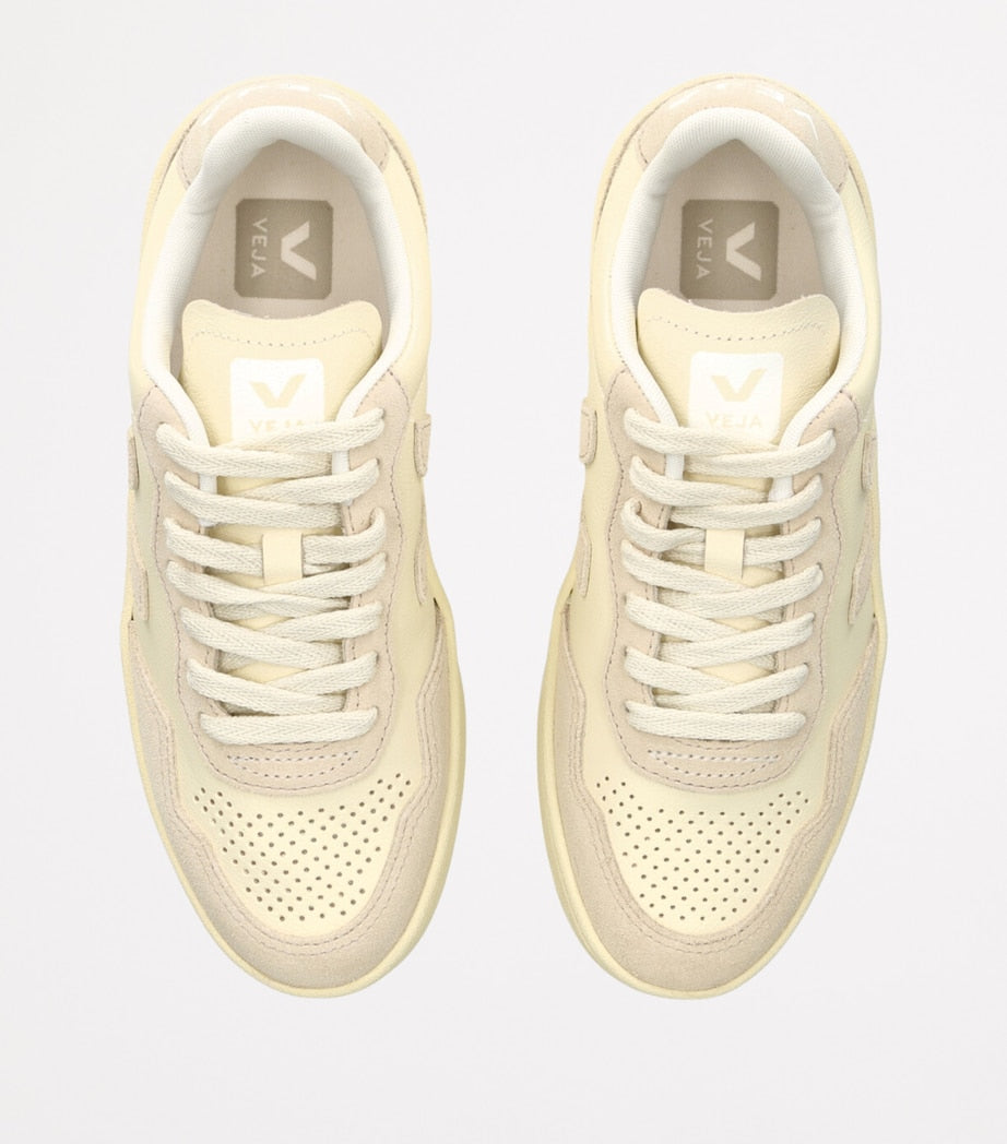 Veja Beige Leather V-90 Sneakers