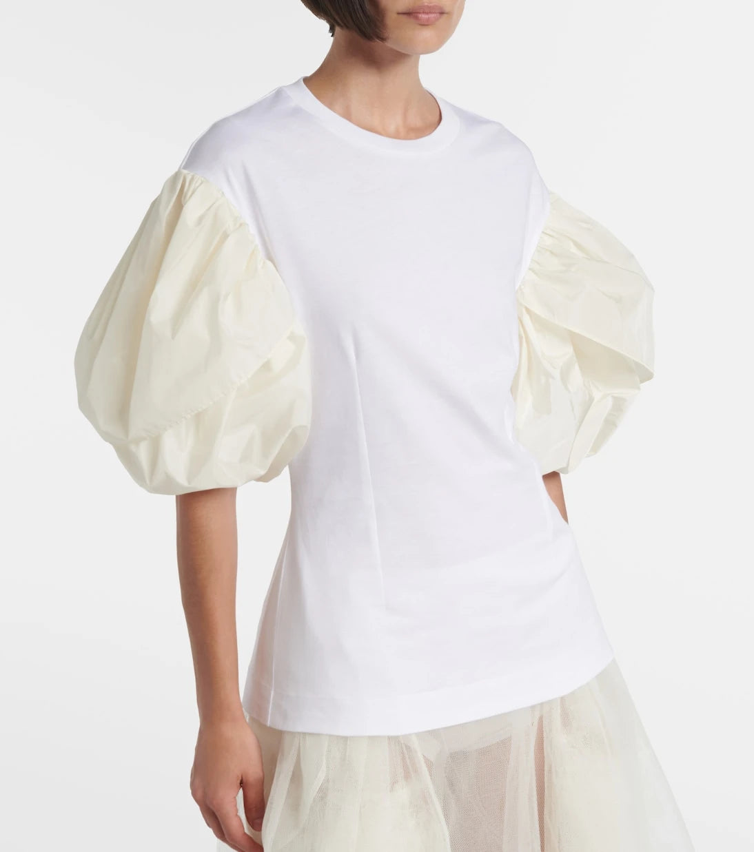 Simone Rocha - Puff-sleeve cotton jersey T-shirt