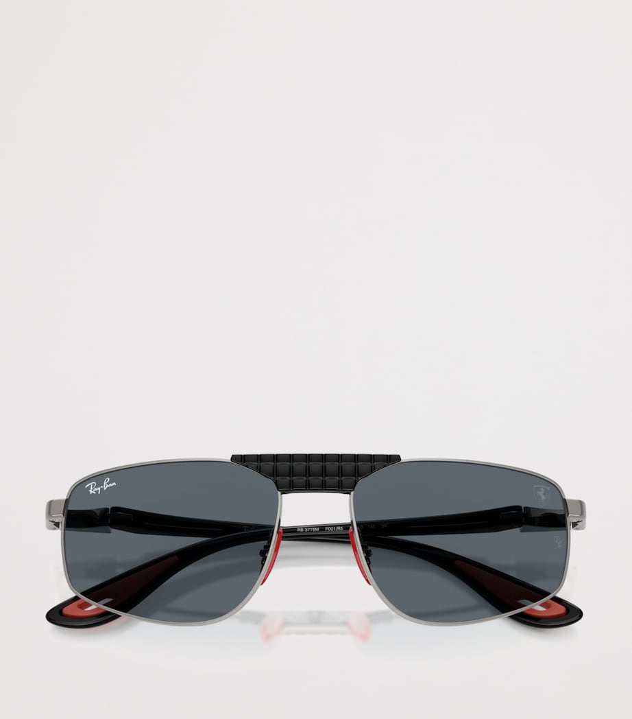Ray-Ban Silver x Scuderia Ferrari RB3776M Irregular Sunglasses