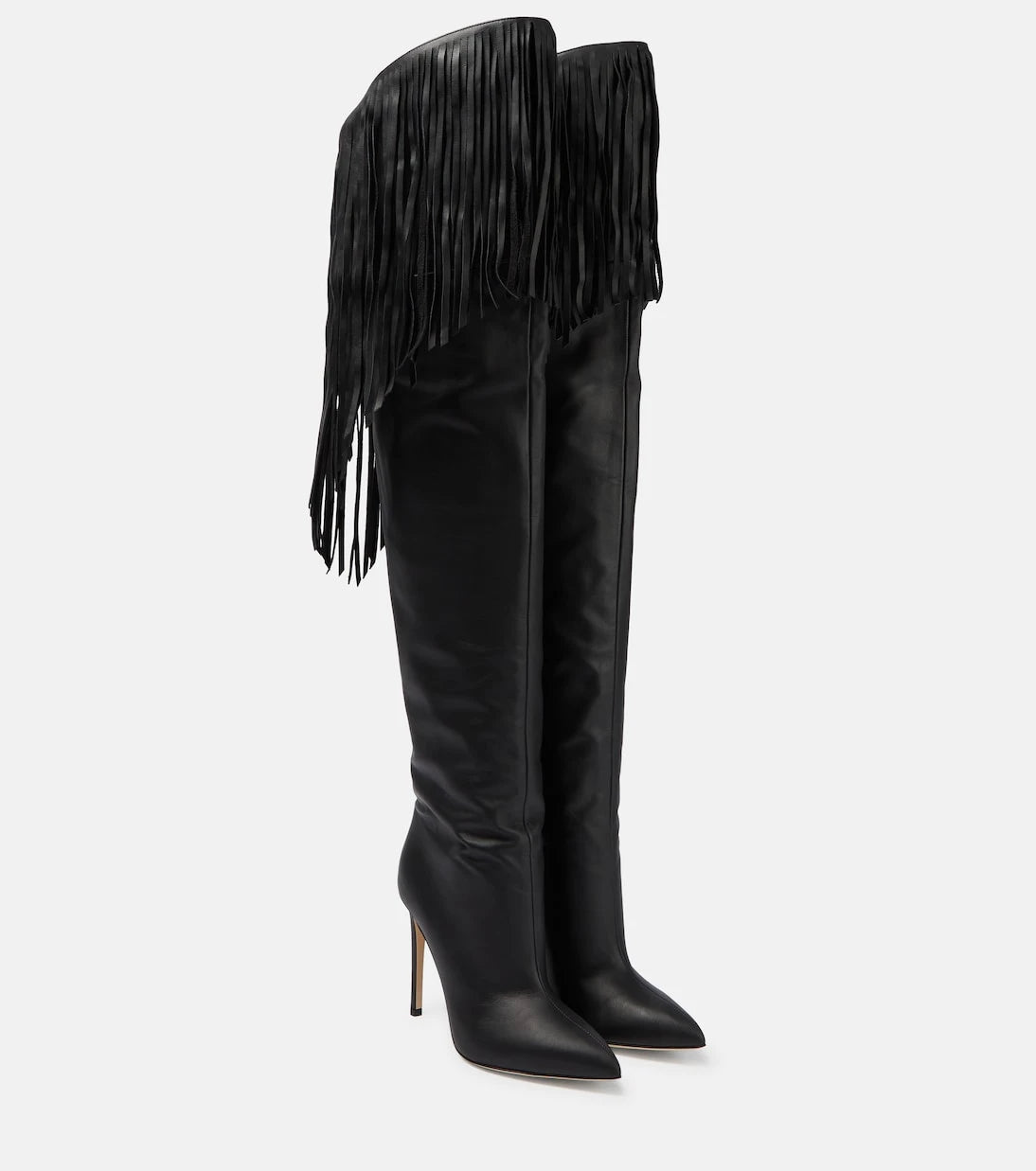 Paris Texas - Fringed leather over-the-knee boots