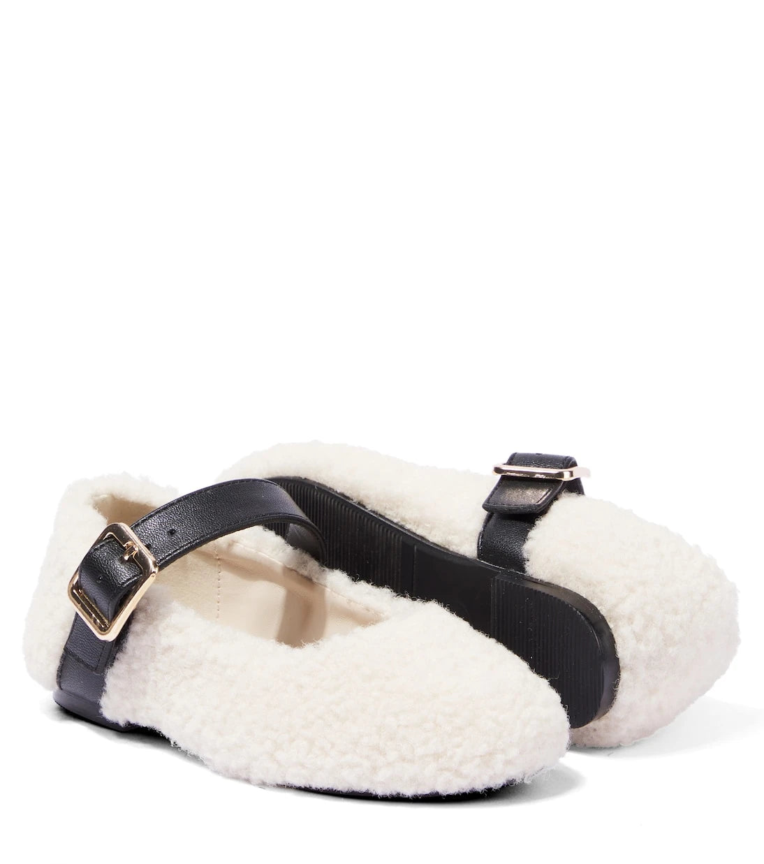 Stella McCartney Kids - Faux shearling ballet flats