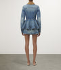 McQueen Blue Peplum Denim Jacket
