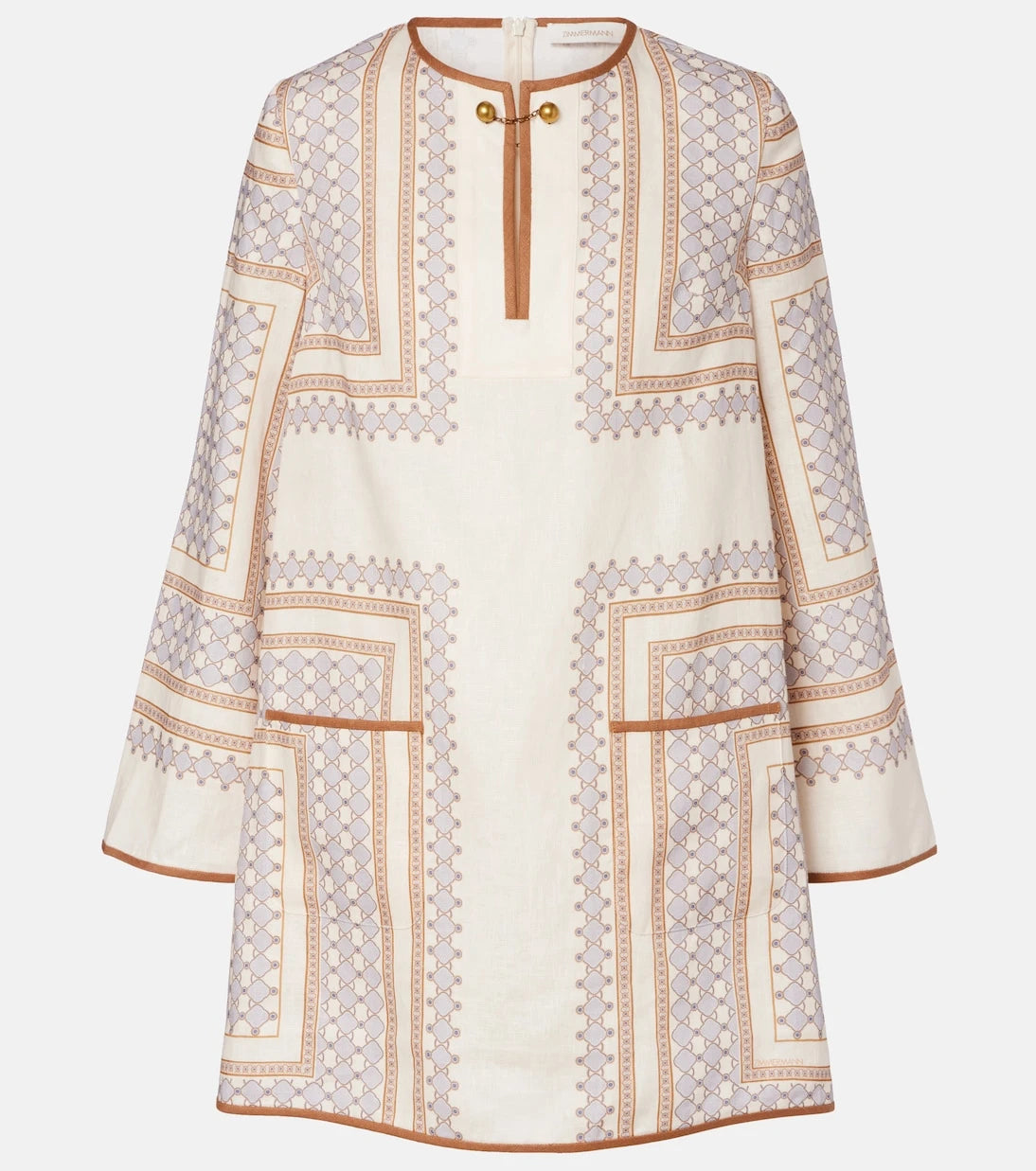 Zimmermann - Printed linen minidress