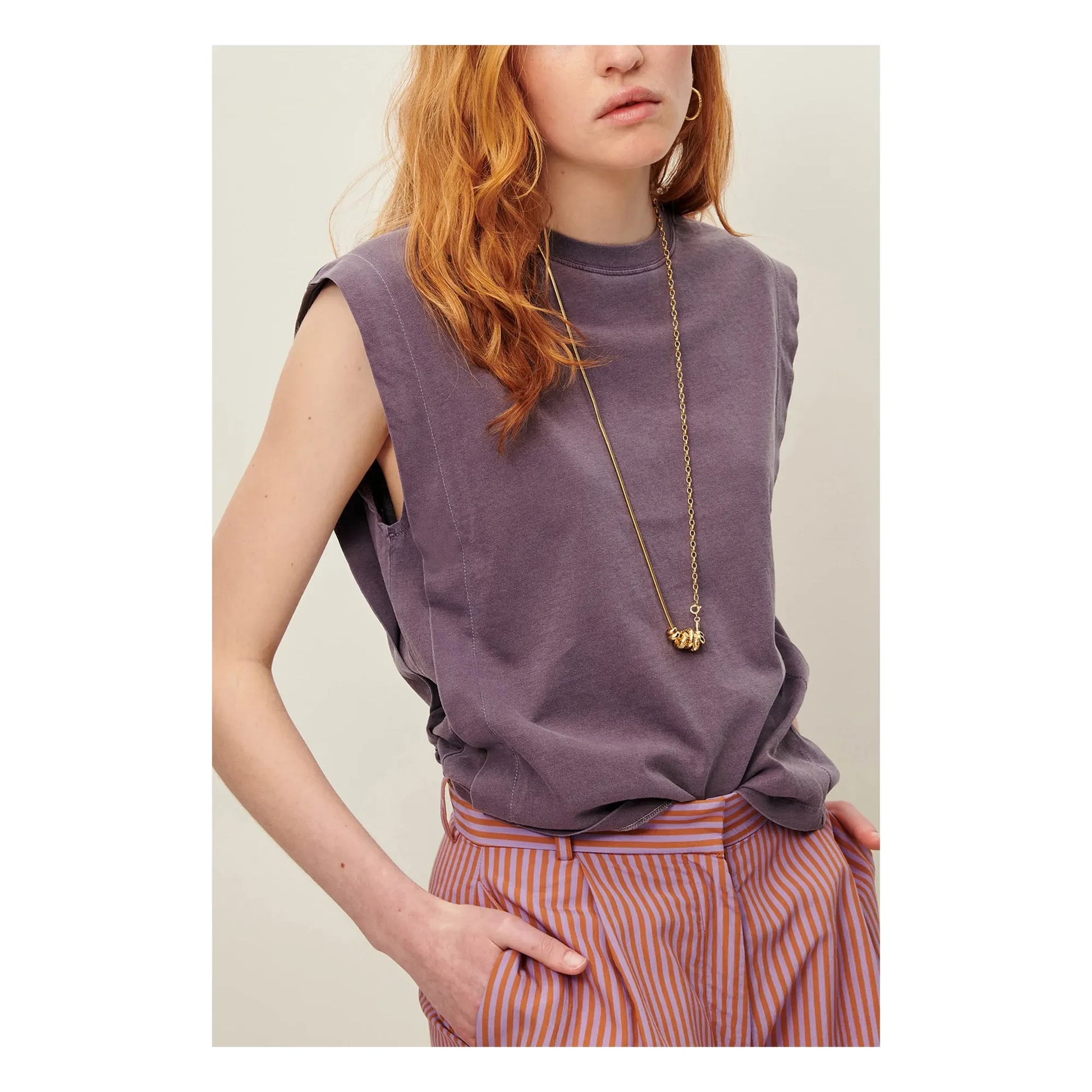 Sessùn - Orlando cotton T-shirt | Purple