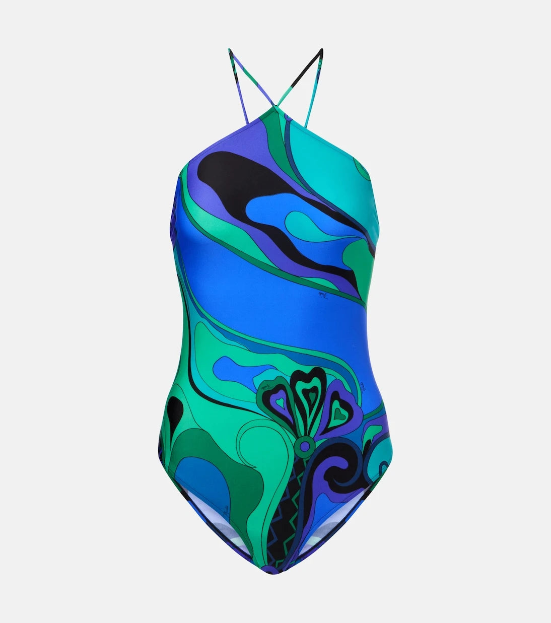 Pucci - Orchidee halterneck swimsuit