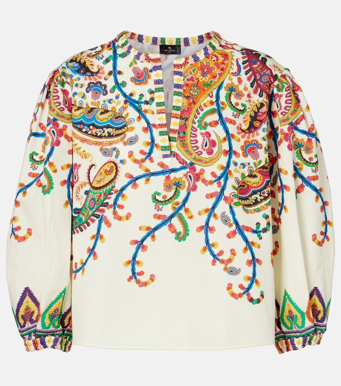 Etro - بلوزة قطنية بطبعة البيزلي