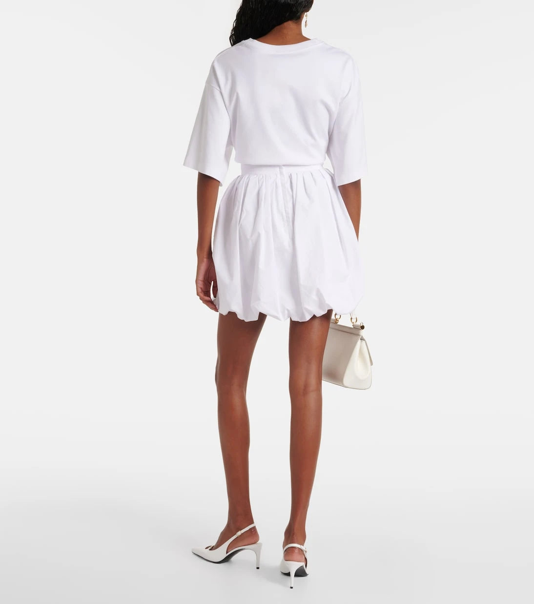 Dolce&Gabbana - High-rise cotton poplin miniskirt