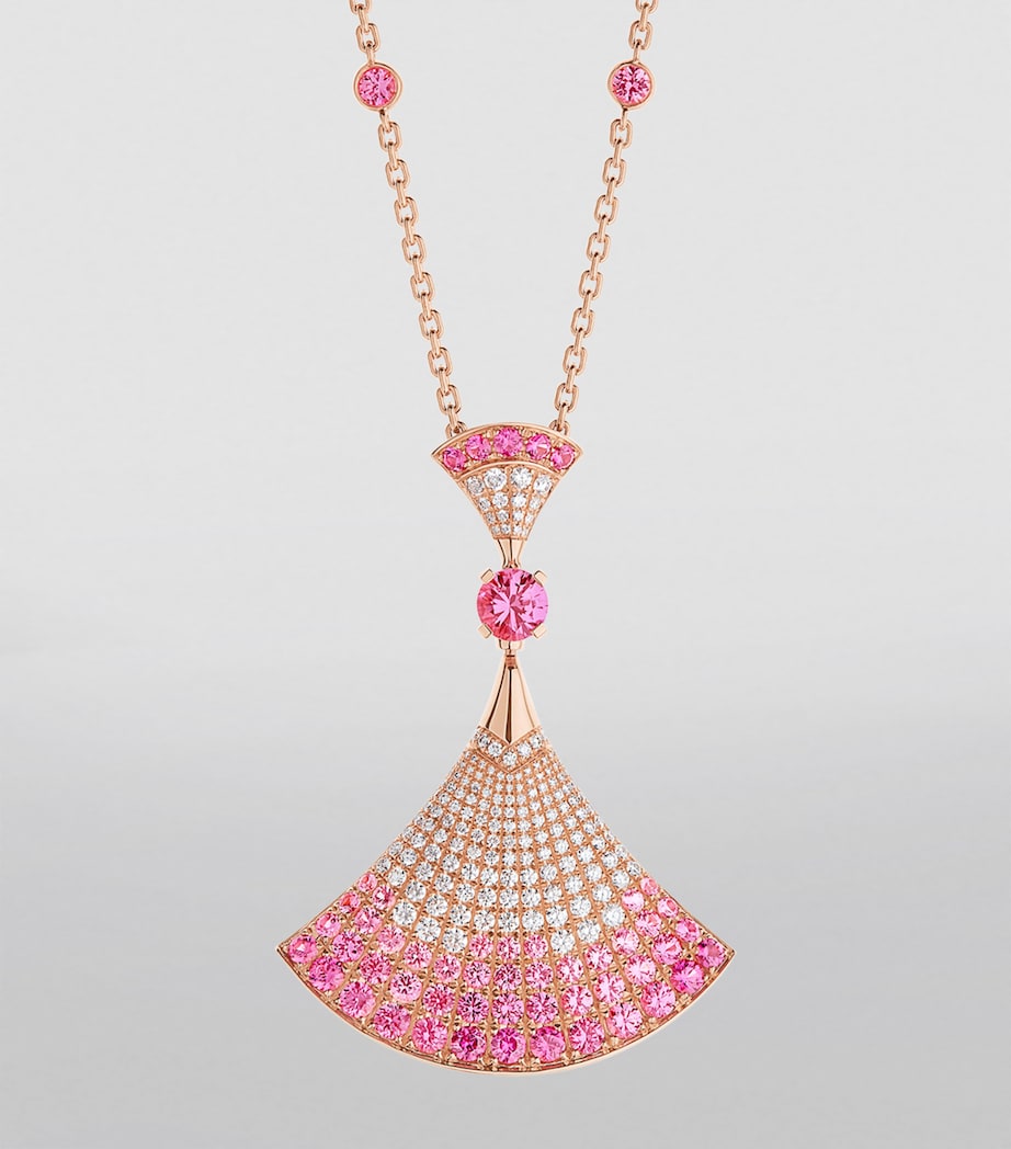 Rose Gold, Diamond, Sapphire and Ruby Divas' Dream Necklace