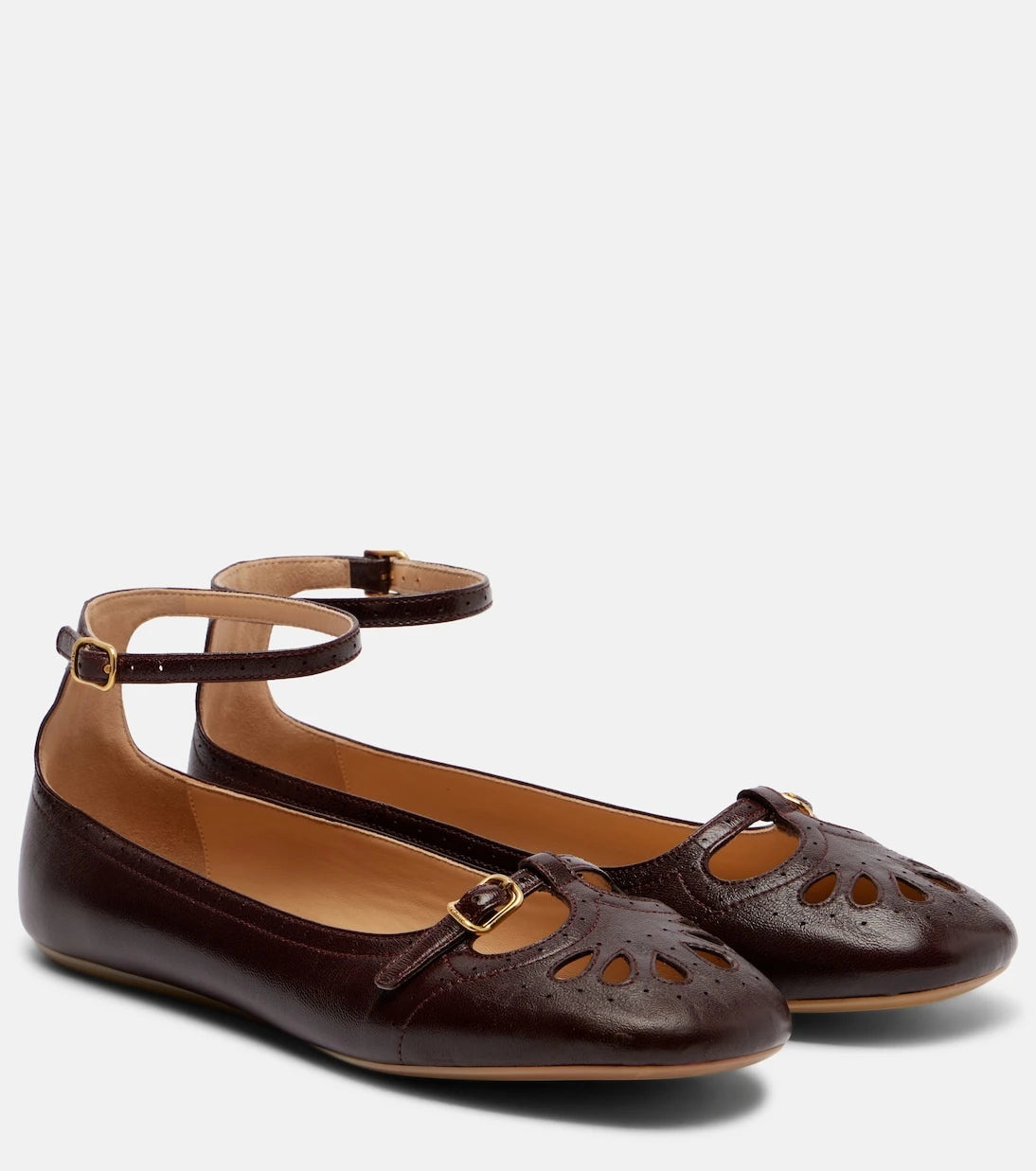 Chloé - Misty cutout leather ballet flats
