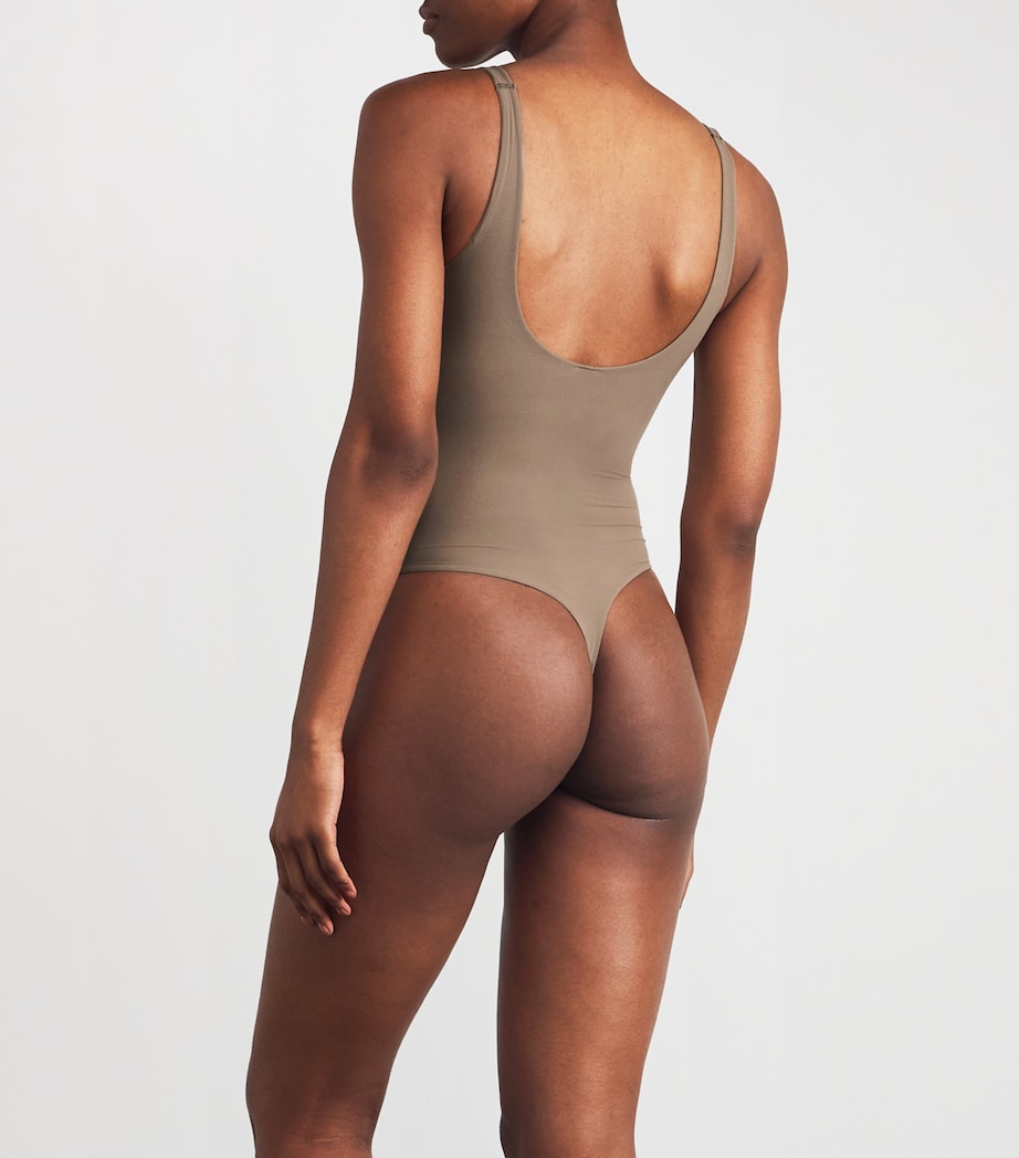 Brown Fits Everybody Square-Neck Bodysuit