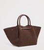 Demellier Brown Medium Suede New York Tote Bag