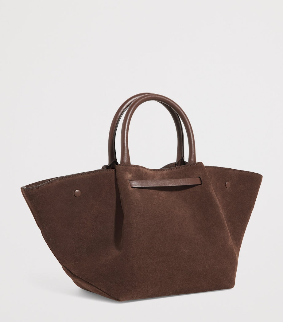 Demellier Brown Medium Suede New York Tote Bag