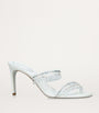 René Caovilla White Embellished Chandelier Mules 80