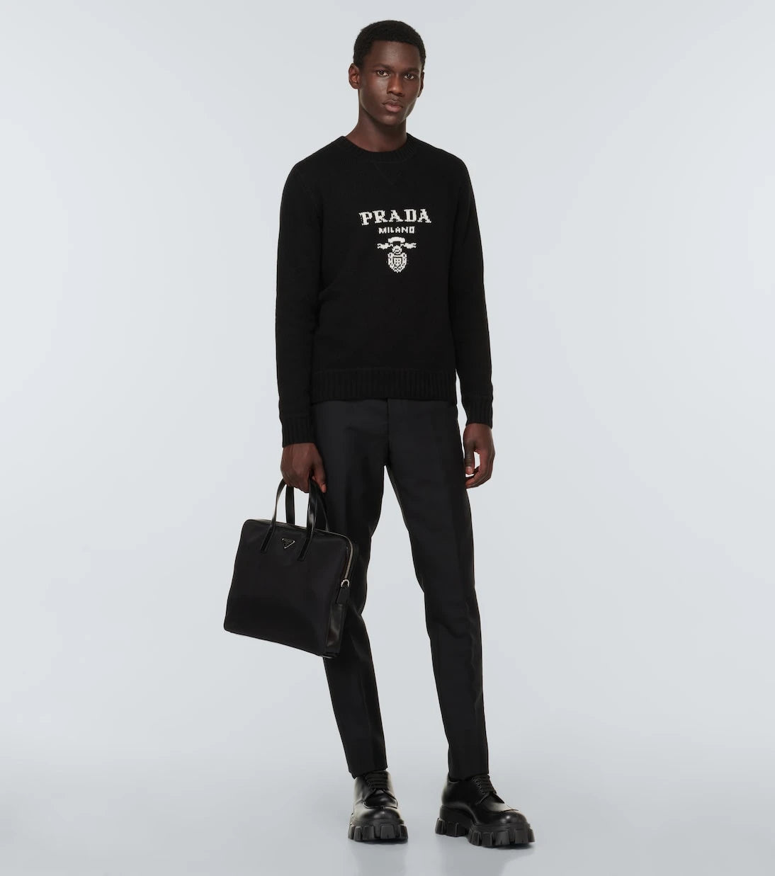 Prada - Monolith brushed leather derby shoes