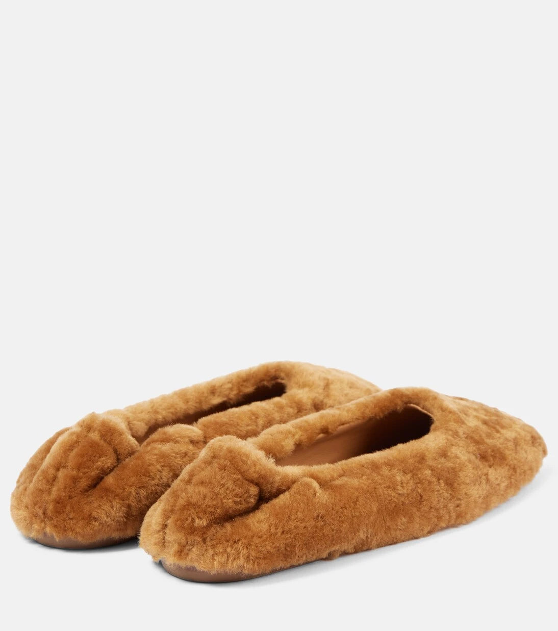 Dries Van Noten - Shearling ballet flats