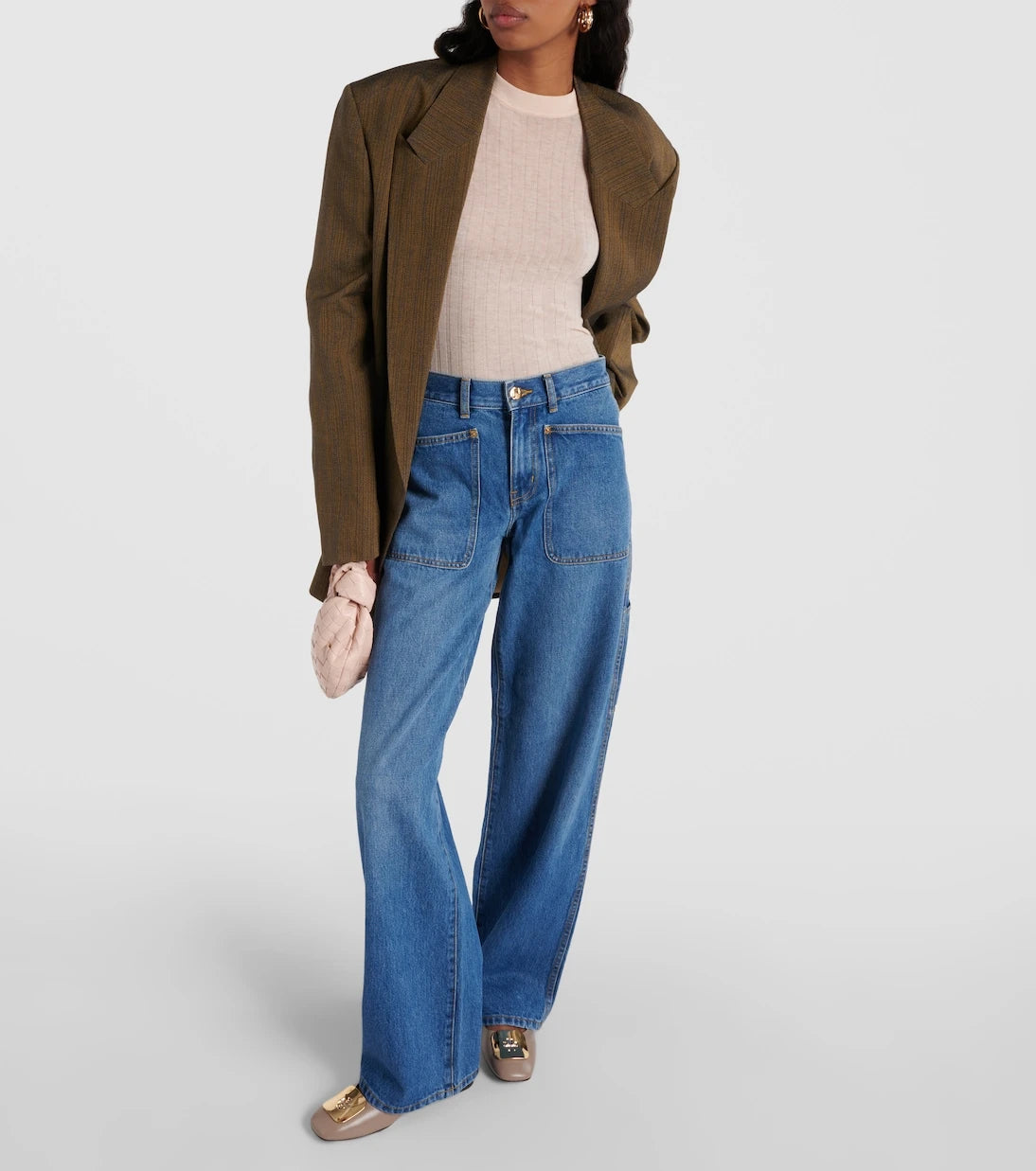 Tory Burch - High-rise cargo jeans