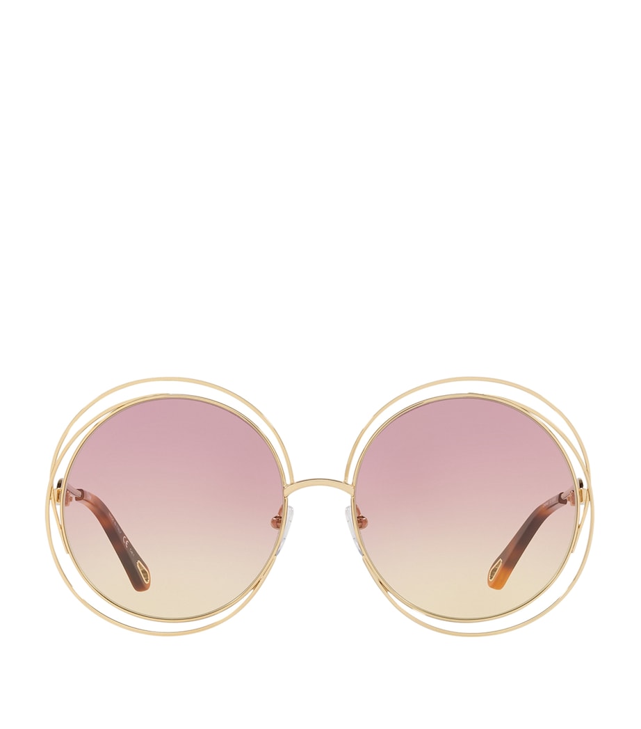 Gold Round Carlina Sunglasses