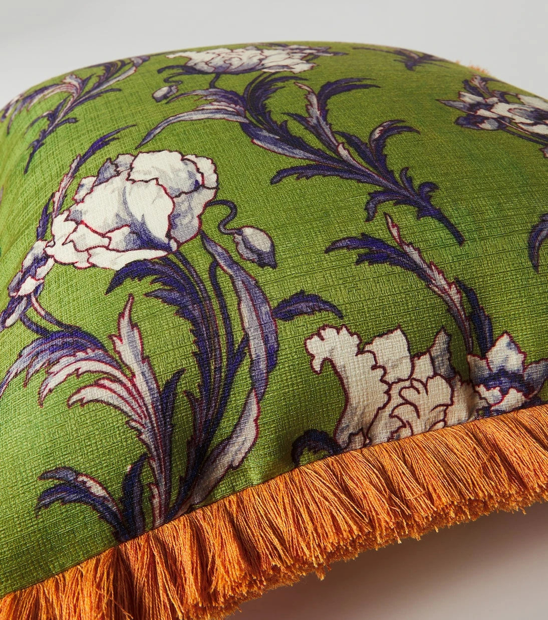 La DoubleJ - Nymph Bloom floral fringed cushion