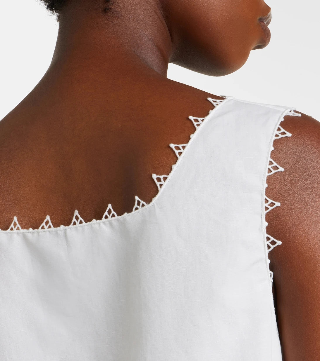 Miu Miu - Embroidered cotton and linen minidress