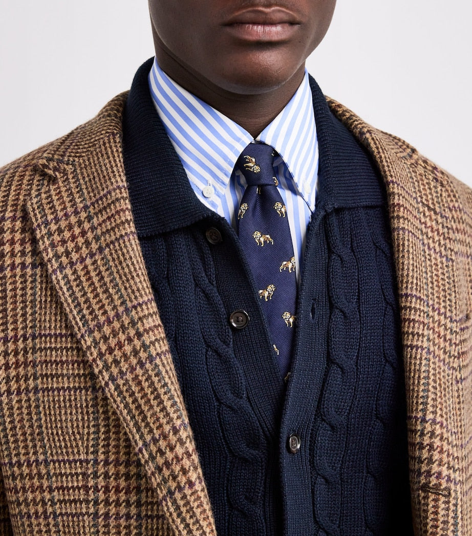 Polo Ralph Lauren Brown Wool Glen Plaid Blazer