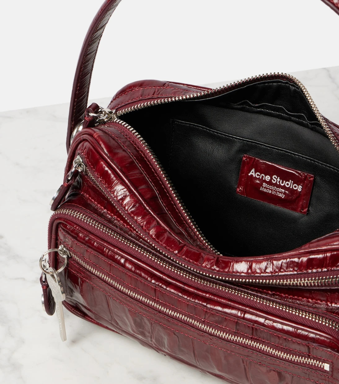 Acne Studios - Camero croc-effect leather shoulder bag