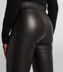 Joseph Black Leather Stretch Leggings