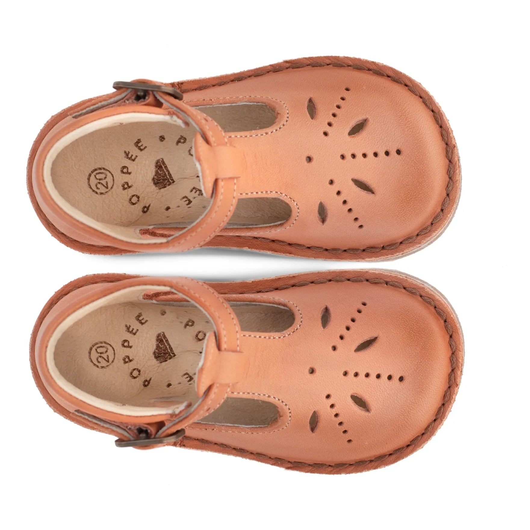 Poppée - Mid Openwork Mary Janes | Camel