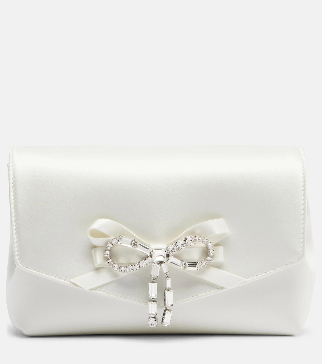 Jimmy Choo - Soft Bow Mini embellished satin clutch