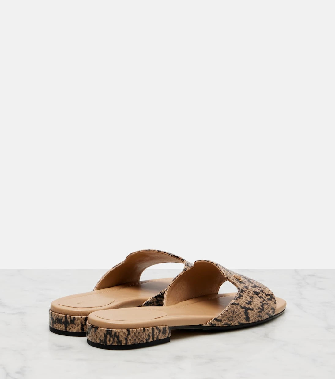 Jimmy Choo - Dina snake-effect leather slides