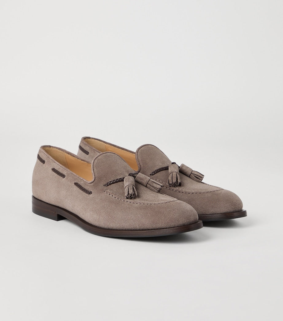 Suede Tassel Loafers