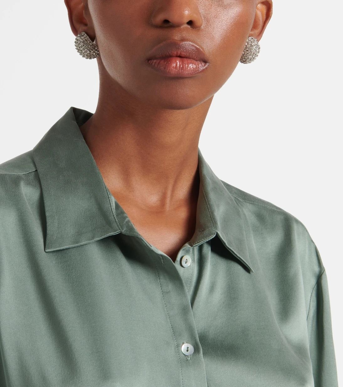 Jennifer Behr - Tinsel crystal-embellished earrings