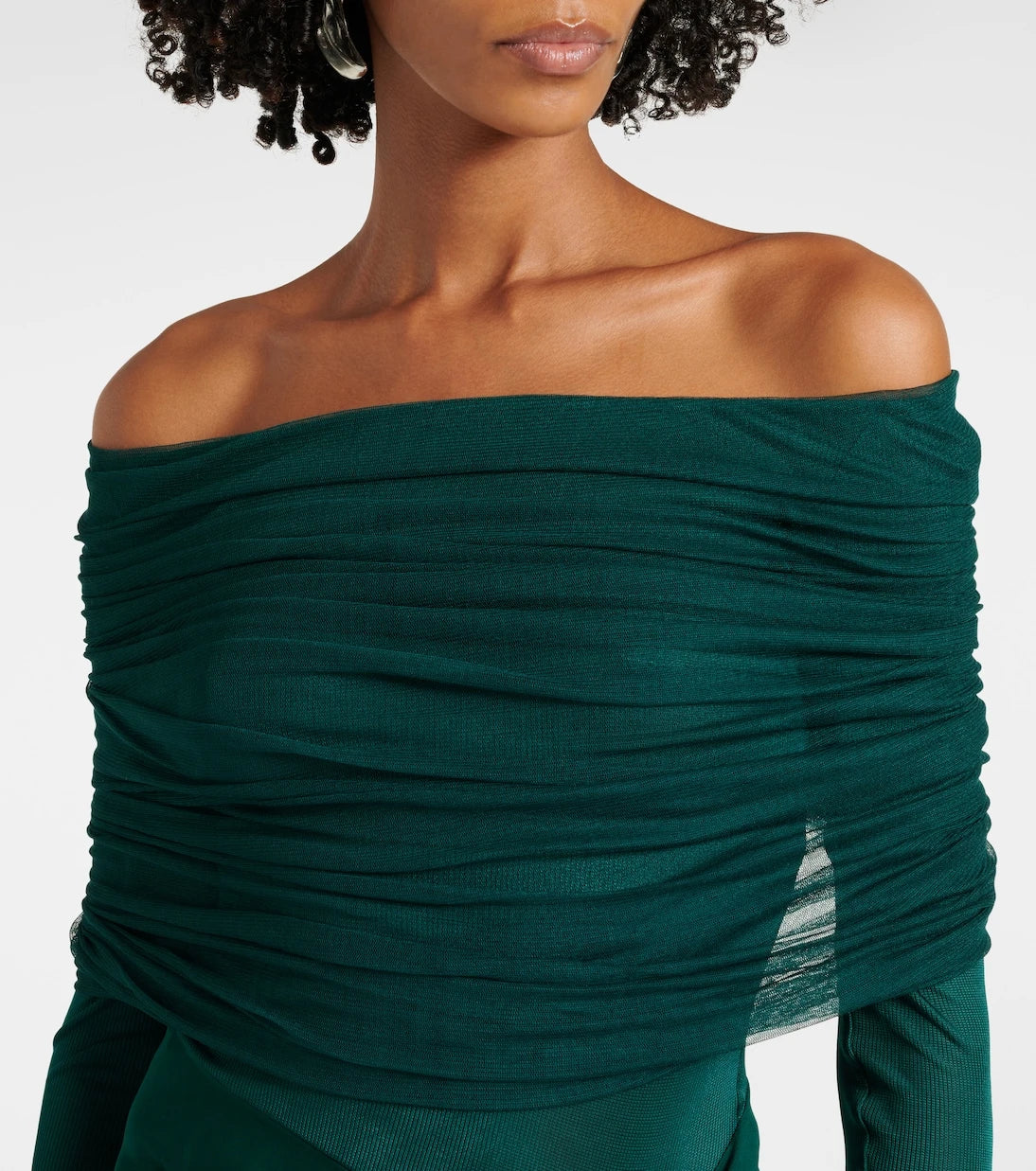 Christopher Esber - Sonora ruched silk tulle-trimmed maxi dress