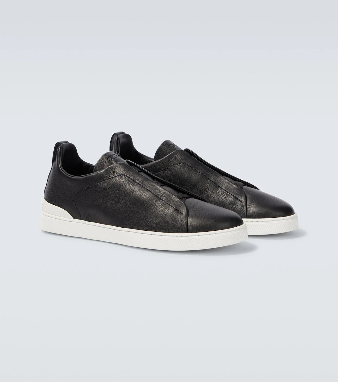 Zegna - أحذية سنيكرز تريبل ستيتش الجلدية